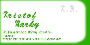 kristof marky business card